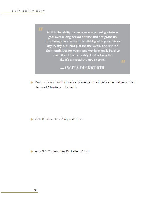 Grit Don't Quit Bible Study Guide plus Streaming Video: Get Back Up and Keep Going - Learning from Paul’s Example