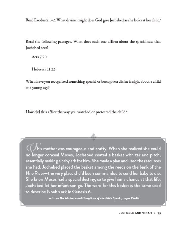 The Mothers and Daughters of the Bible Speak Workbook: Lessons on Faith from Nine Biblical Families