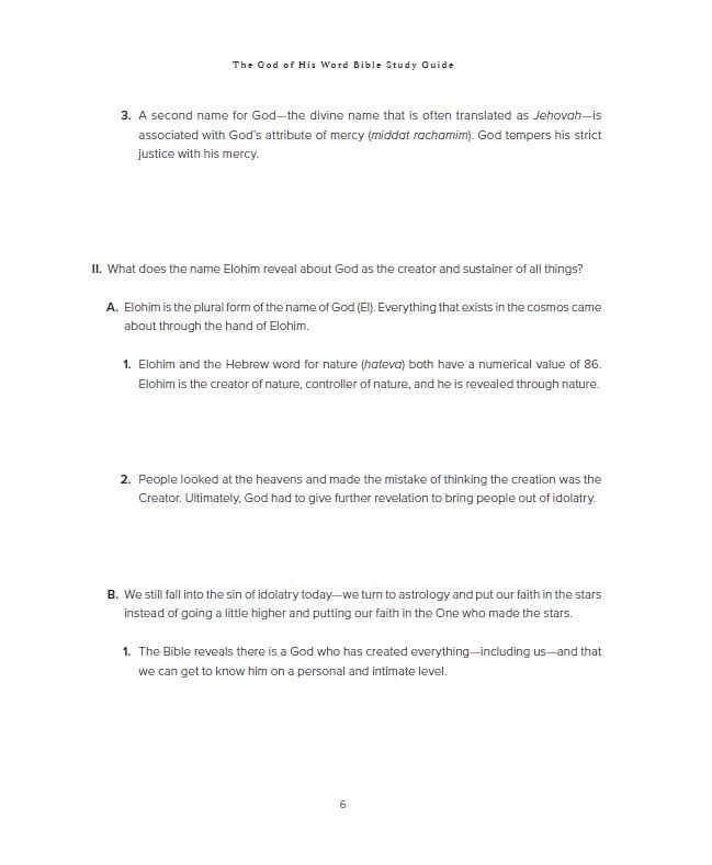 The God of His Word Bible Study Guide plus Streaming Video