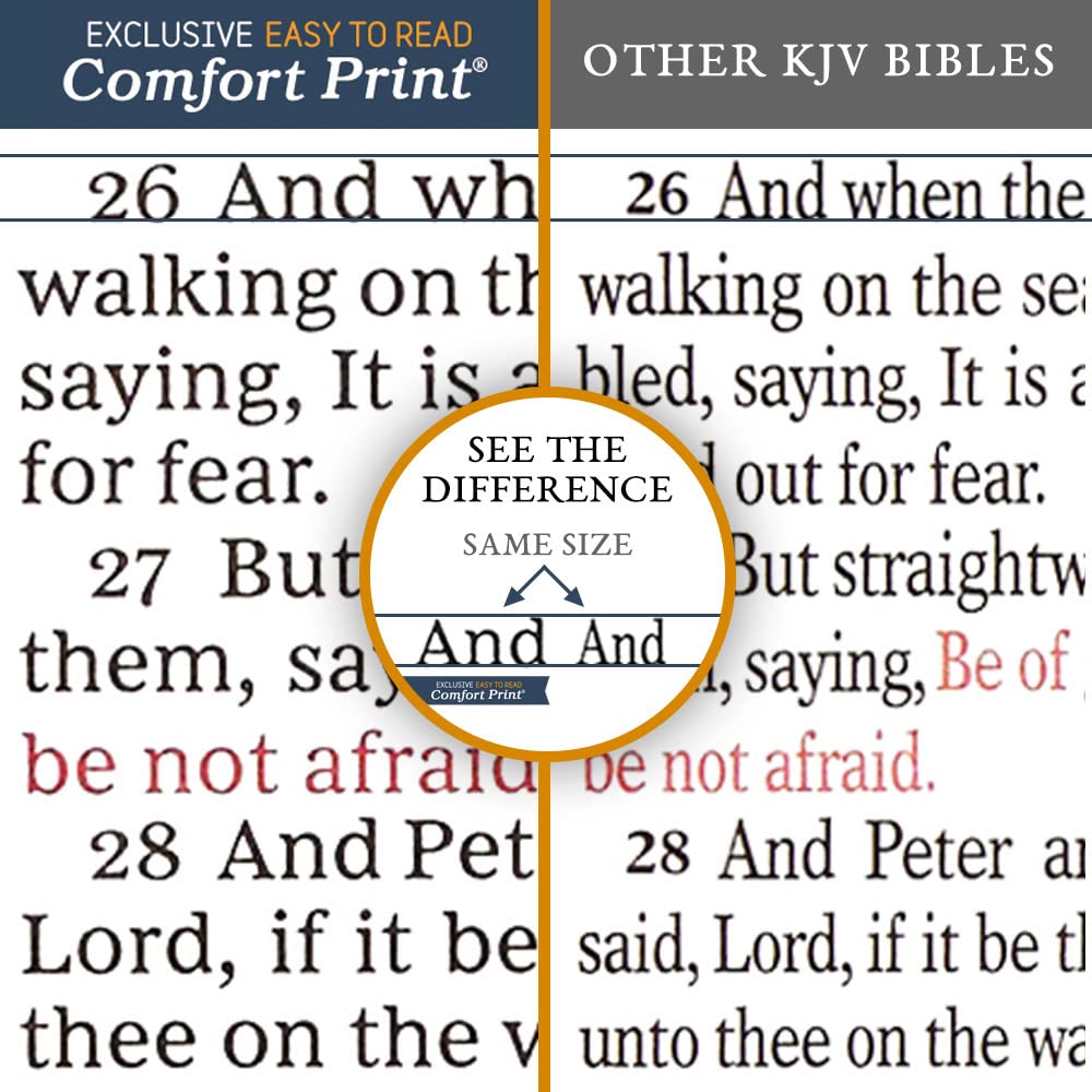 KJV, Deluxe Reference Bible, Super Giant Print, Red Letter Edition, Comfort Print
