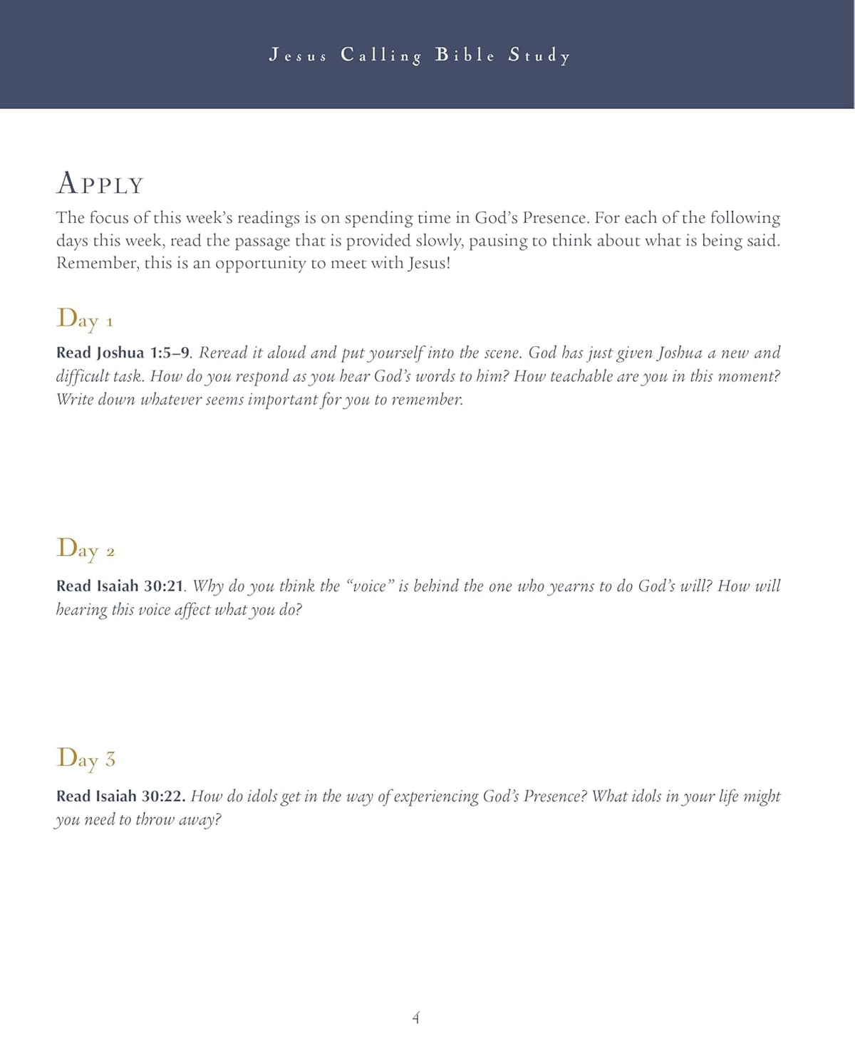 Jesus Calling 52-Week Bible Study: Experience the Presence of God