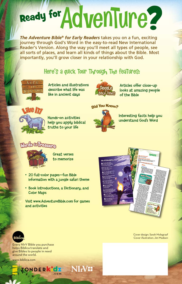 NIrV, Adventure Bible for Early Readers, Full Color Interior