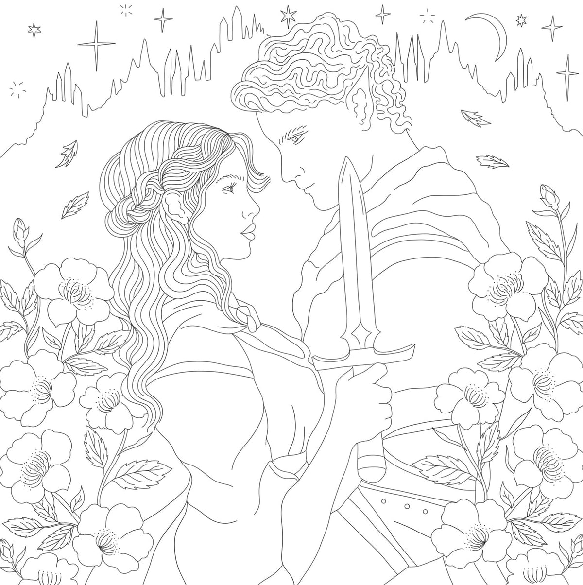Romantasy Colouring Book
