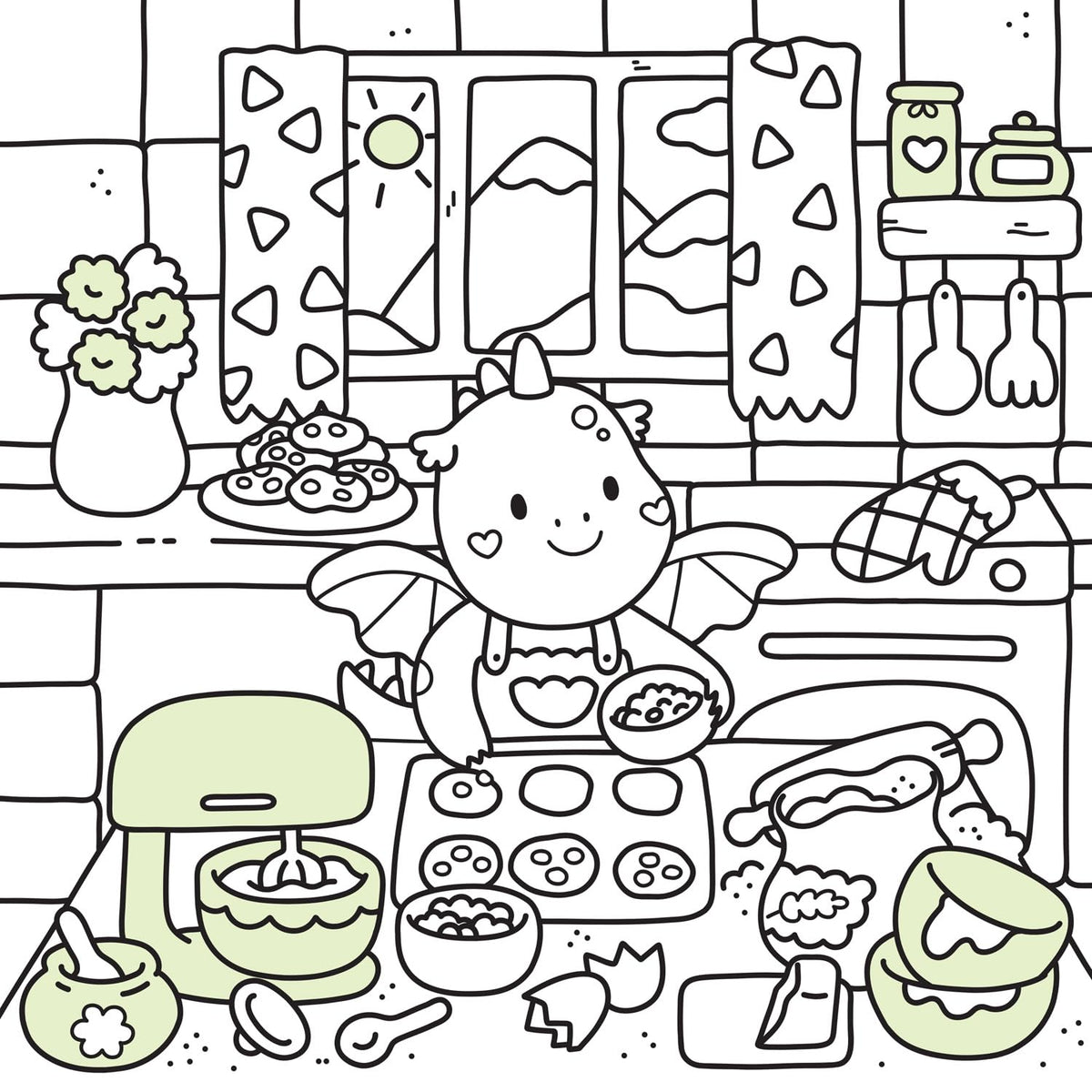 Baby Dragons: Coloring Book Featuring Glow-in-the-Dark Ink!