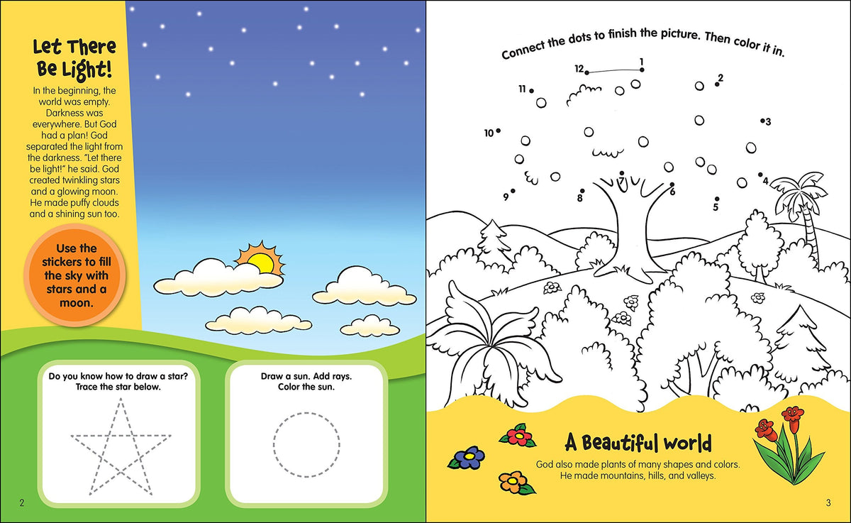The Beginner's Bible Wild About Creation Sticker and Activity Book