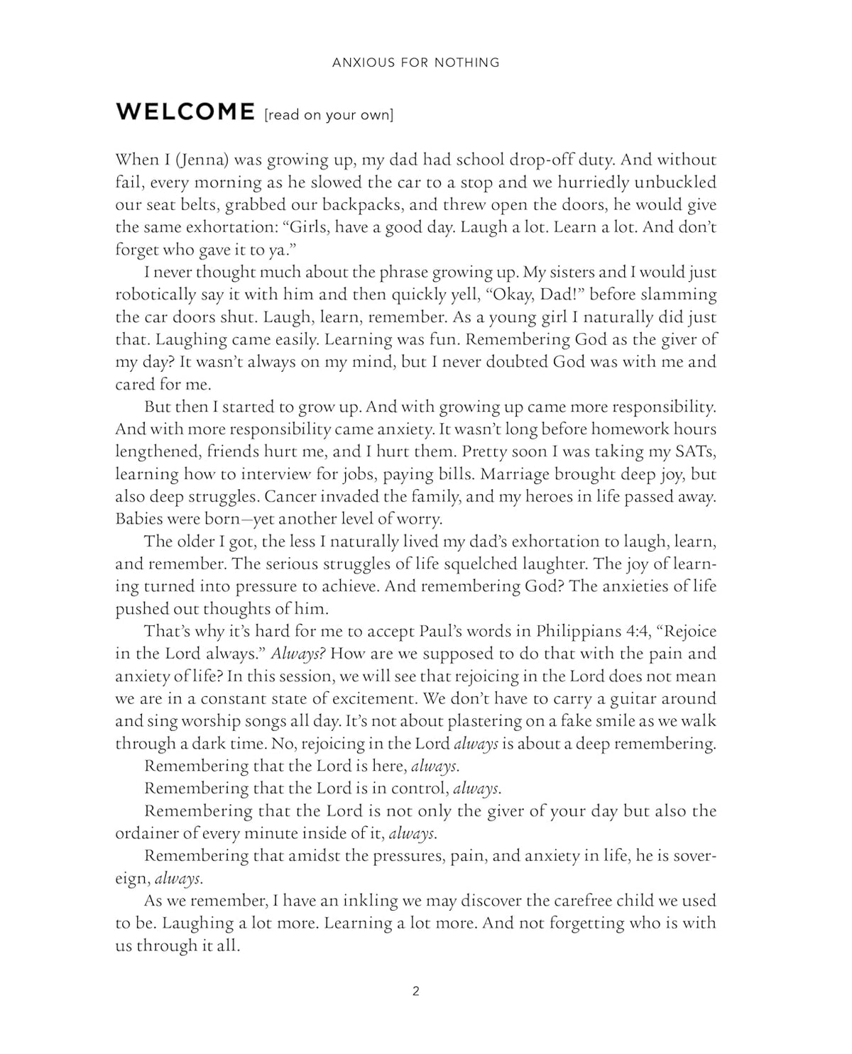 Anxious for Nothing Bible Study Guide plus Streaming Video, Updated Edition: Finding Calm in a Chaotic World
