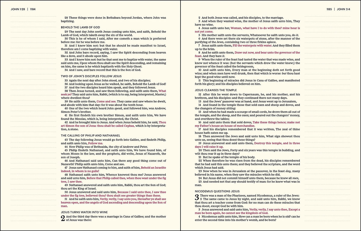 KJV, Journal the Word Bible, Red Letter Edition, Comfort Print
