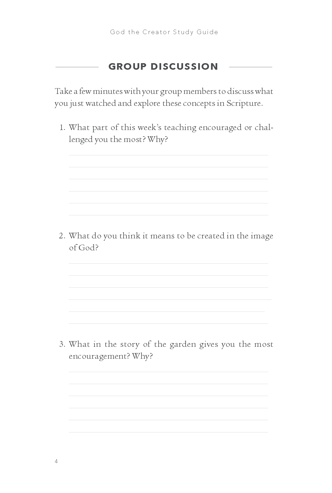God the Creator Bible Study Guide plus Streaming Video: Our Beginning, Our Rebellion, and Our Way Back