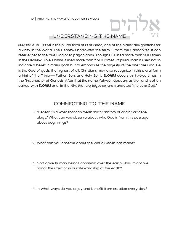 Praying the Names of God for 52 Weeks, Expanded Edition: A Year-Long Bible Study