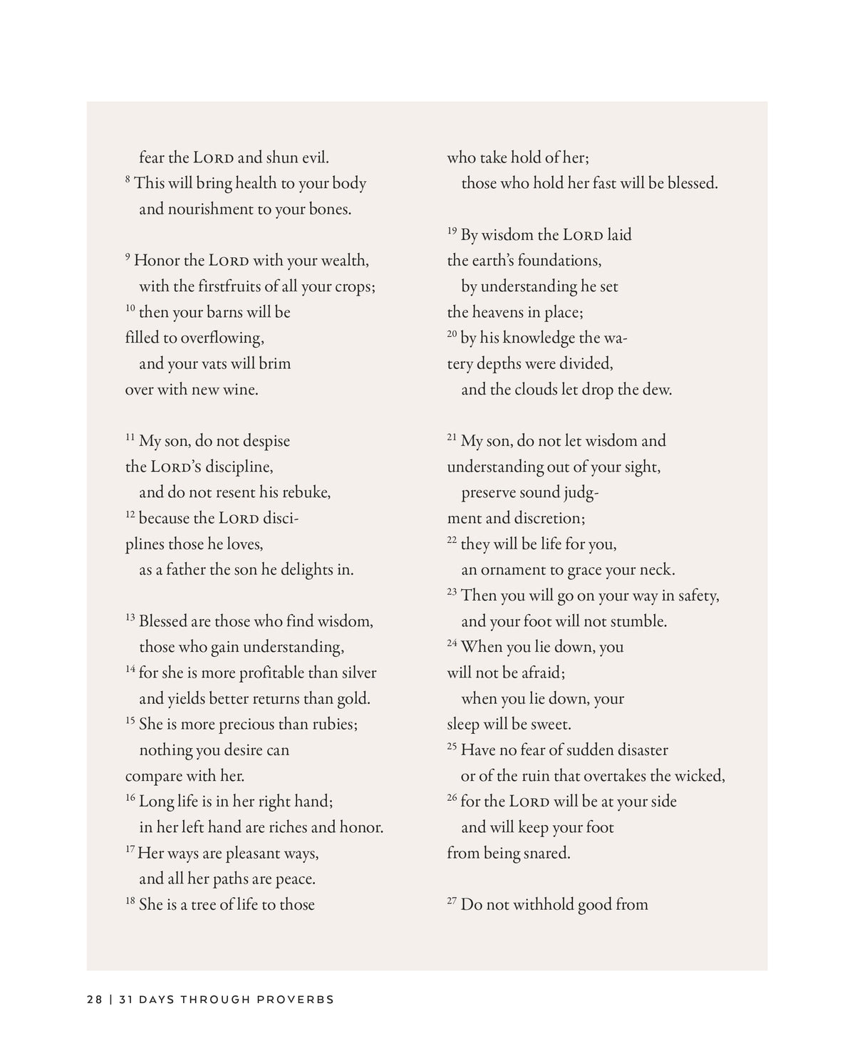 31 Days Through Proverbs: Wisdom for Every Day