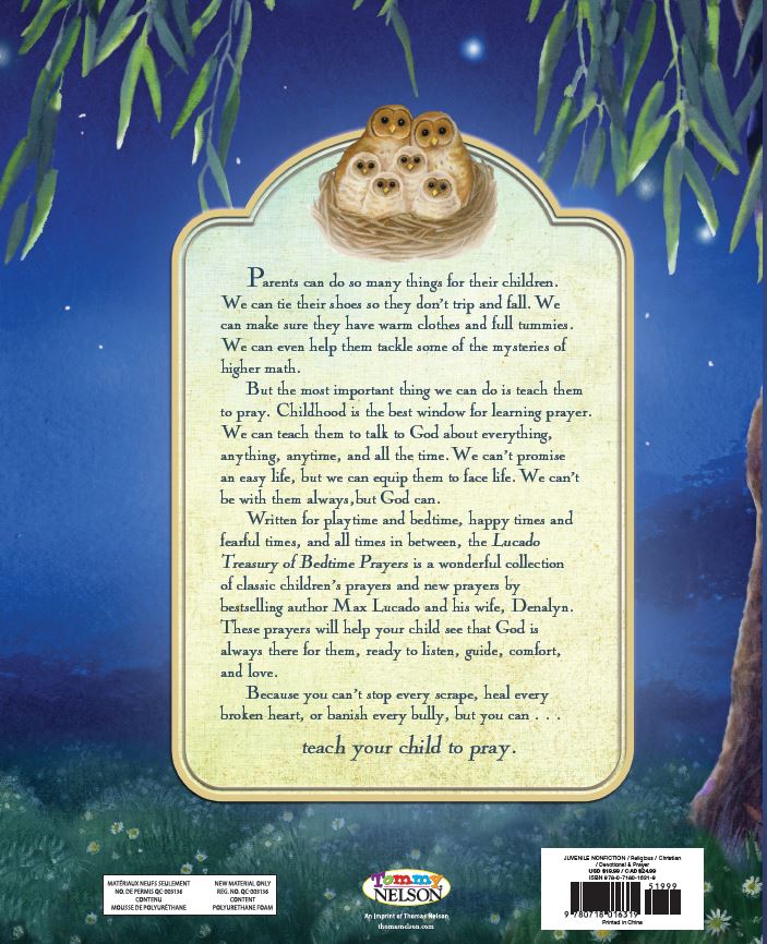 Lucado Treasury of Bedtime Prayers: Prayers for bedtime and every time of day!
