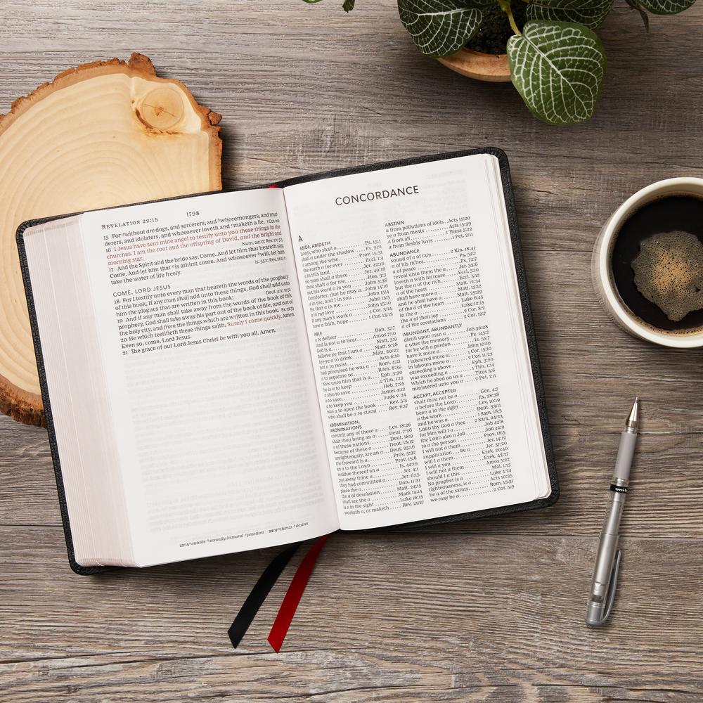 KJV, Personal Size Large Print Single-Column Reference Bible, Red Letter Edition, Comfort Print