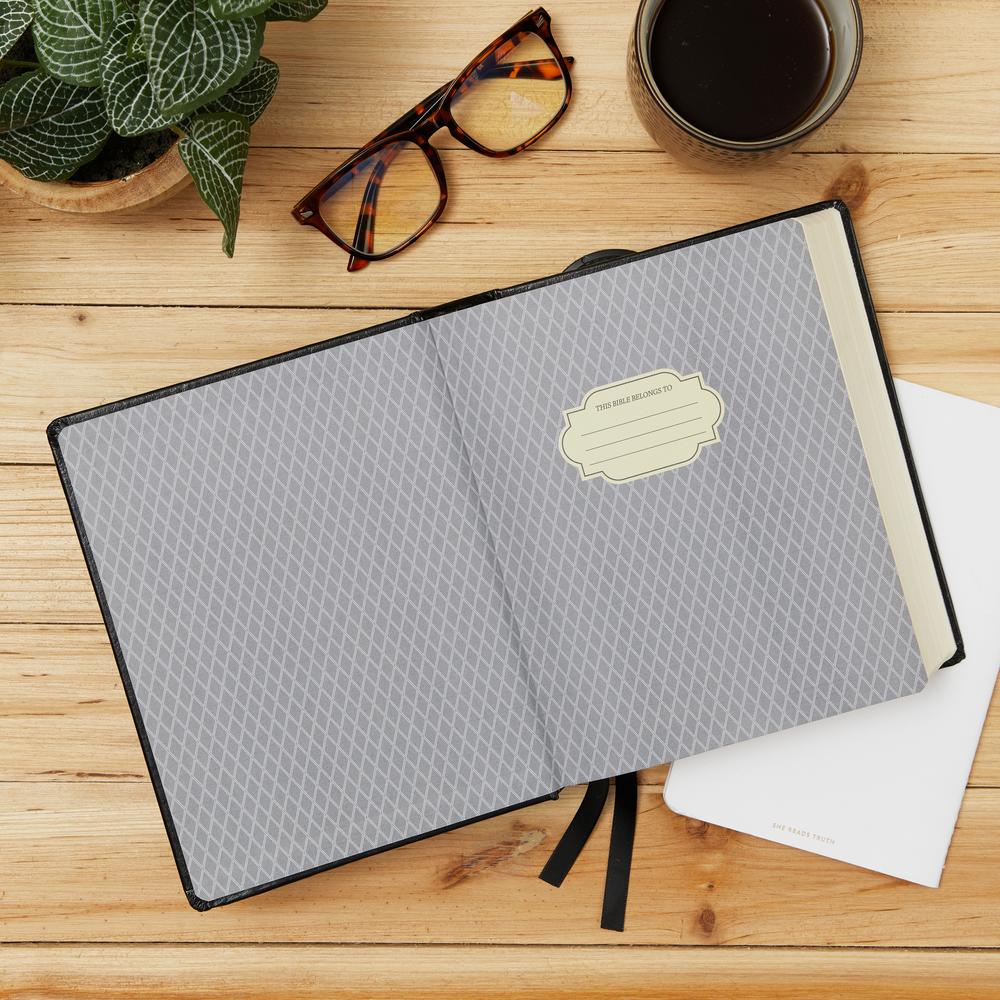 KJV, Journal Reference Edition Bible, Verse Art Cover Collection, Brown Leathersoft, Red Letter, Comfort Print: Let Scripture Explain Scripture. Reflect on What You Learn.