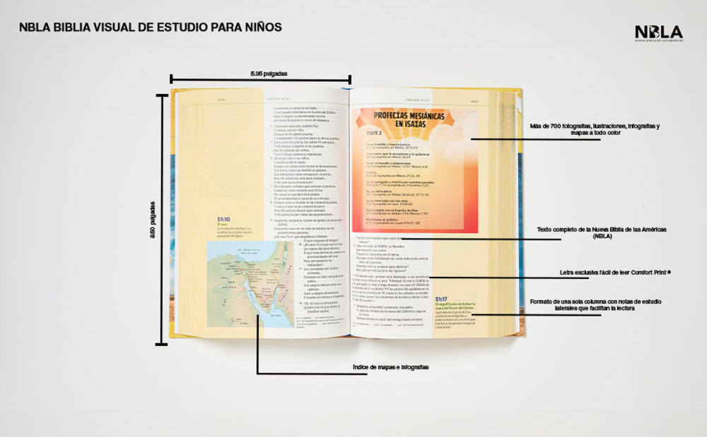 NBLA, Biblia visual de estudio para niños: Explora la Biblia: personajes, lugares e historia