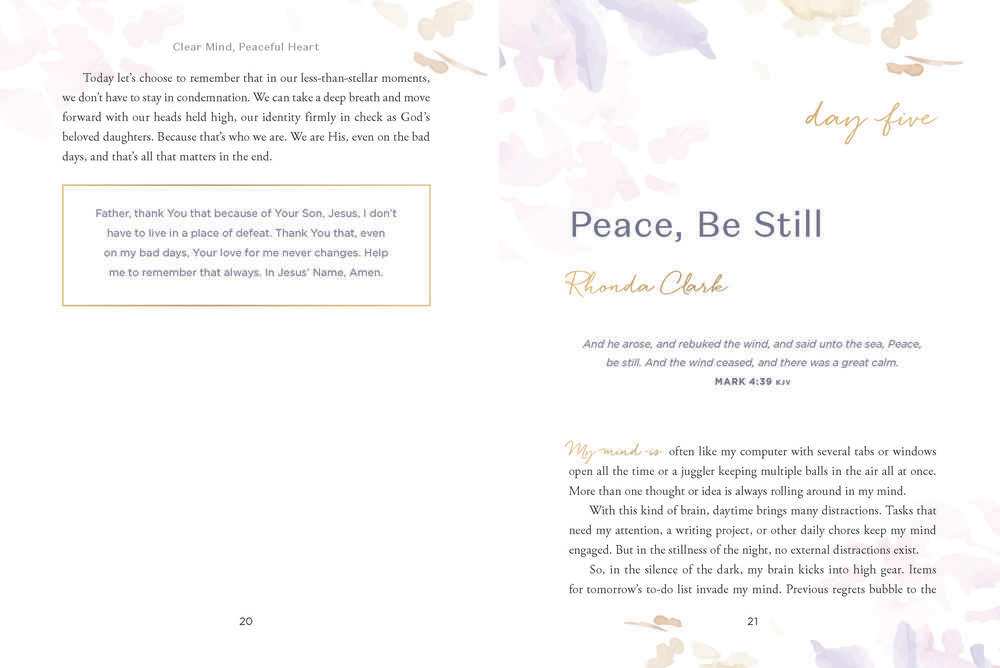 Clear Mind, Peaceful Heart: 50 Devotions for Sleeping Well in a World Full of Worry (A 50-Day Devotional)
