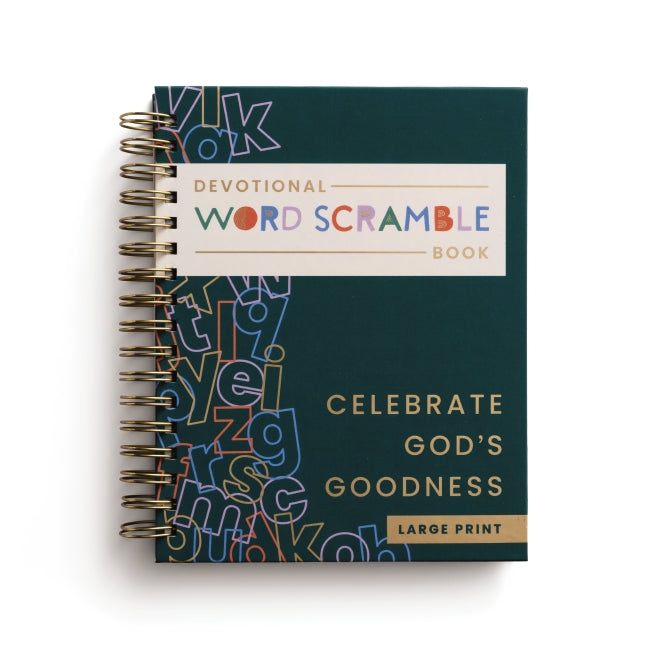 Celebrate God's Goodness: Devotional Word Scramble Book, Large Print (70 Daily Devotions and Word Scrambles to Refresh Your Spirit) – The Perfect Gift for Christian Women