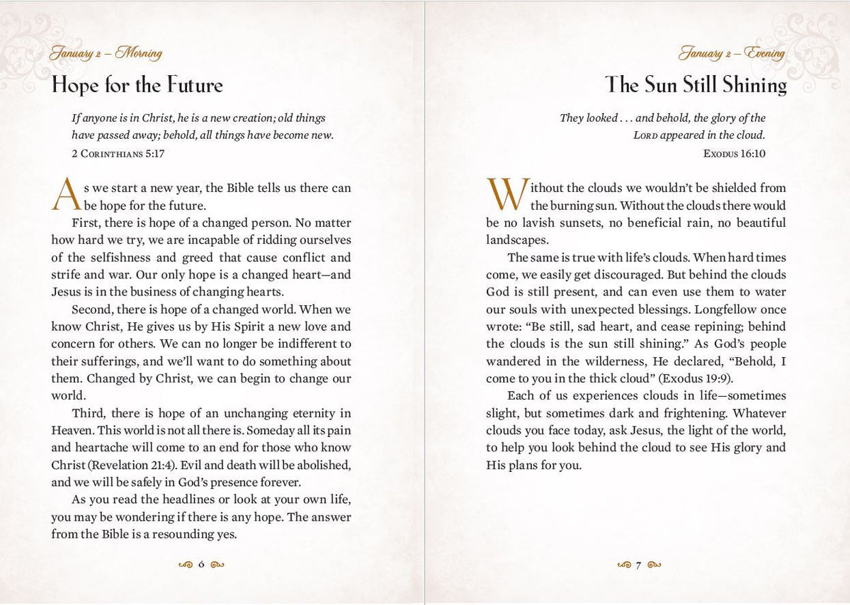 Hope for Each Day Morning and Evening Devotions: Words of Wisdom and Faith (A 365-Day Devotional)