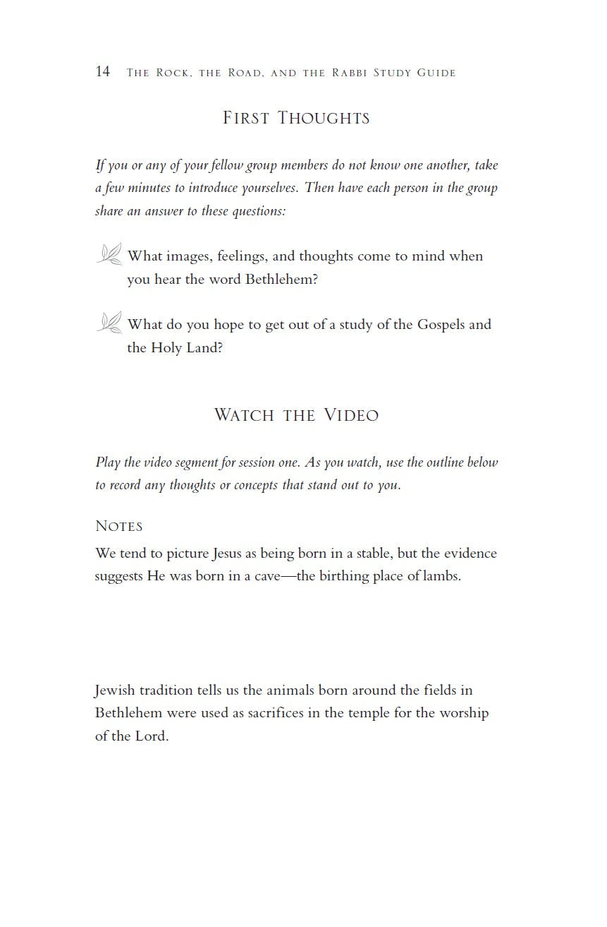The Rock, the Road, and the Rabbi Bible Study Guide plus Streaming Video, Updated Edition: Come to the Land Where It All Began