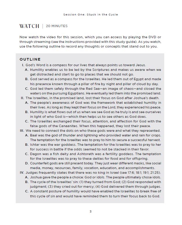 Finding Peace through Humility Bible Study Guide plus Streaming Video: A Bible Study in the Book of Judges