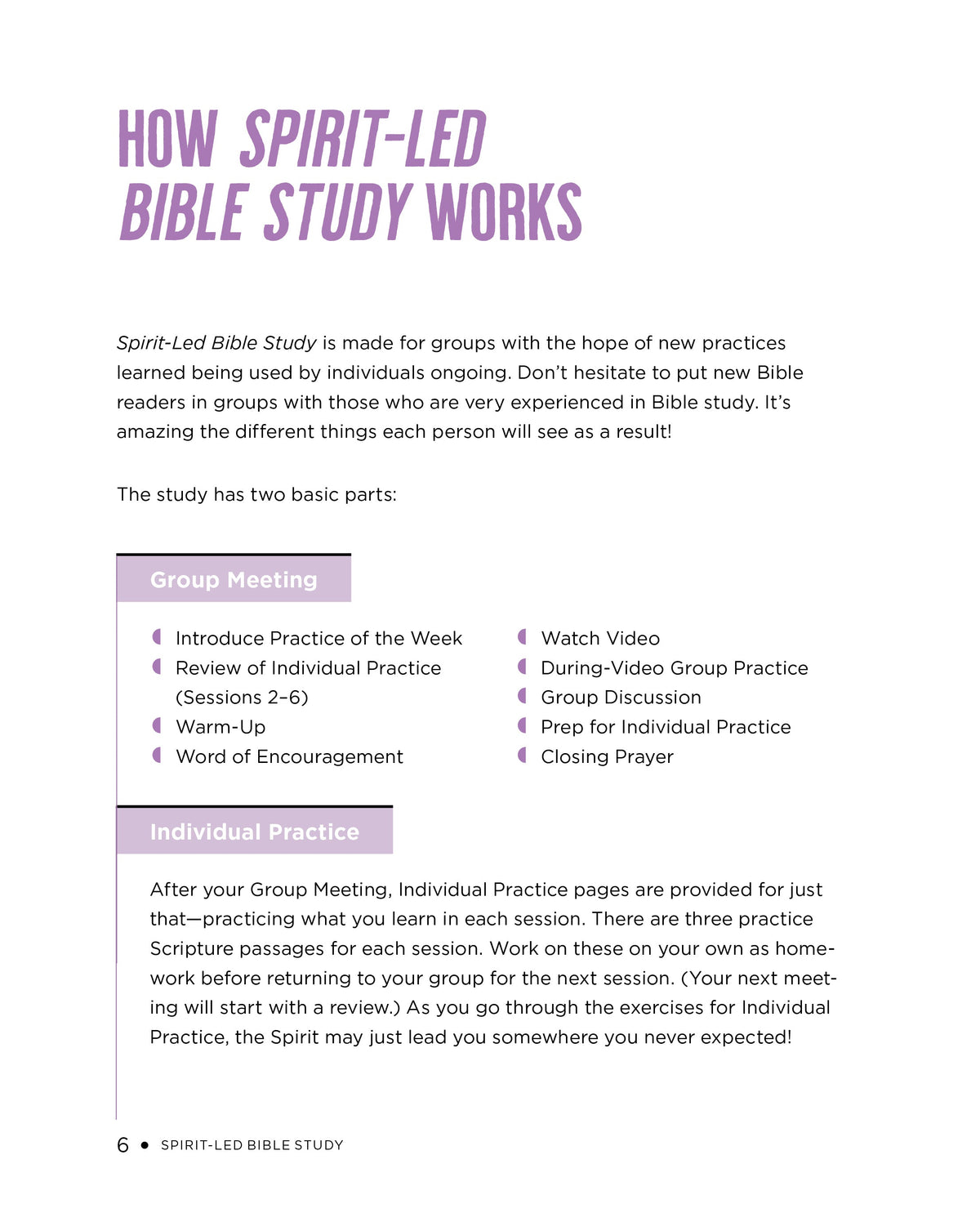 Spirit-Led Bible Study with Video Access: Six Practices to Bring the Bible to Life