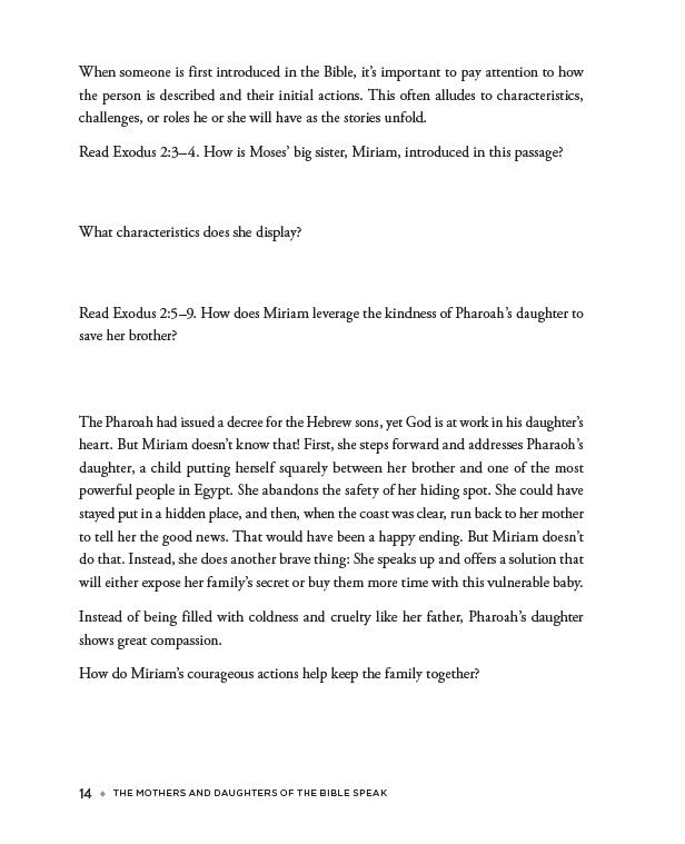 The Mothers and Daughters of the Bible Speak Workbook: Lessons on Faith from Nine Biblical Families