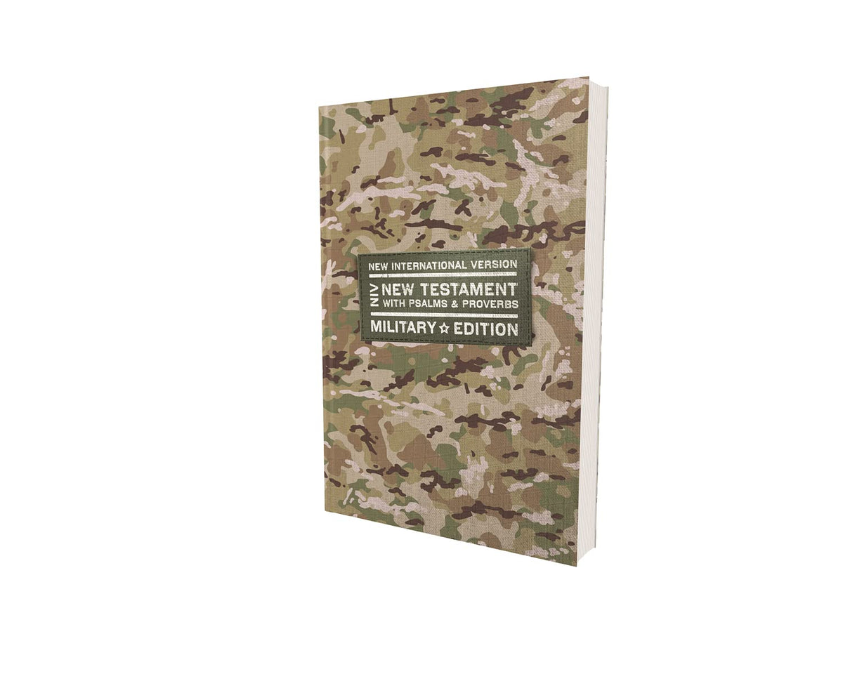 NIV, New Testament with Psalms and Proverbs, Military Edition, Compact, Paperback, Military Camo, Comfort Print