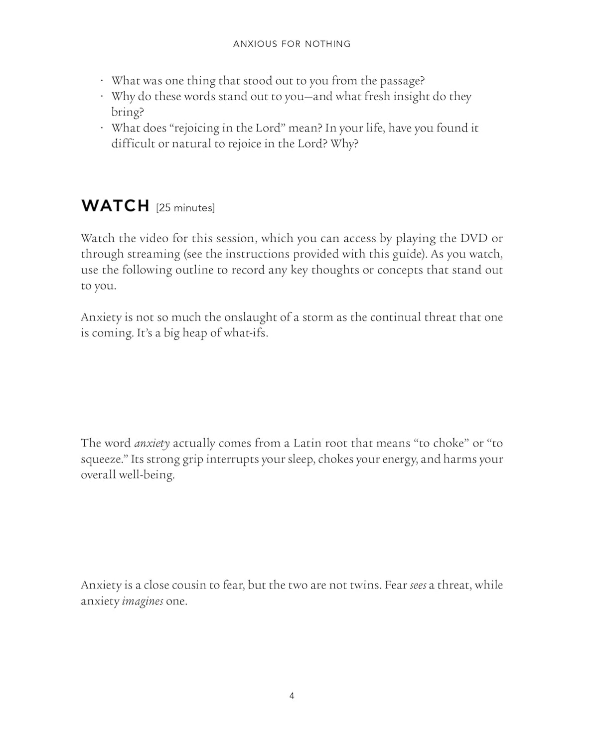 Anxious for Nothing Bible Study Guide plus Streaming Video, Updated Edition: Finding Calm in a Chaotic World