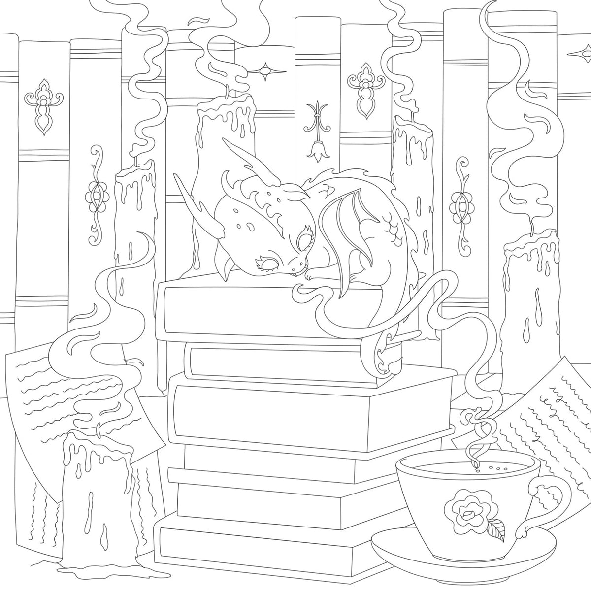 Romantasy Colouring Book