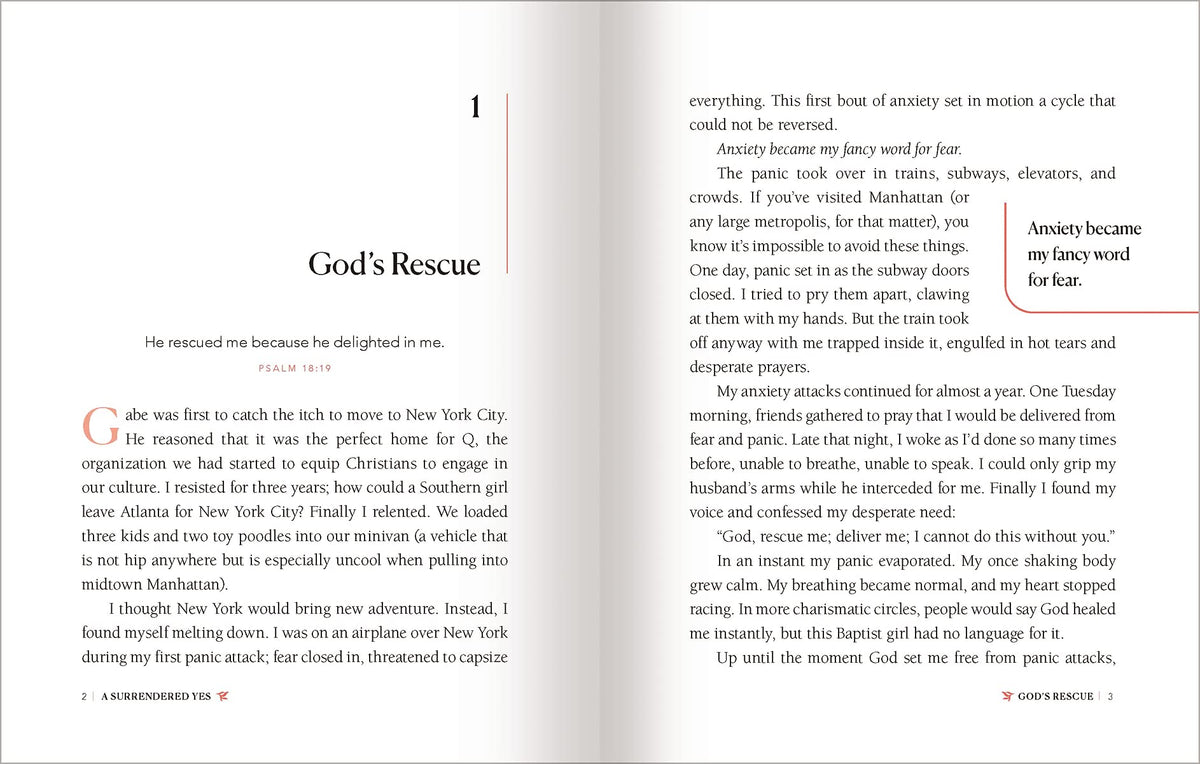 A Surrendered Yes: 52 Devotions to Let Go and Live Free (A 52-Week Devotional)