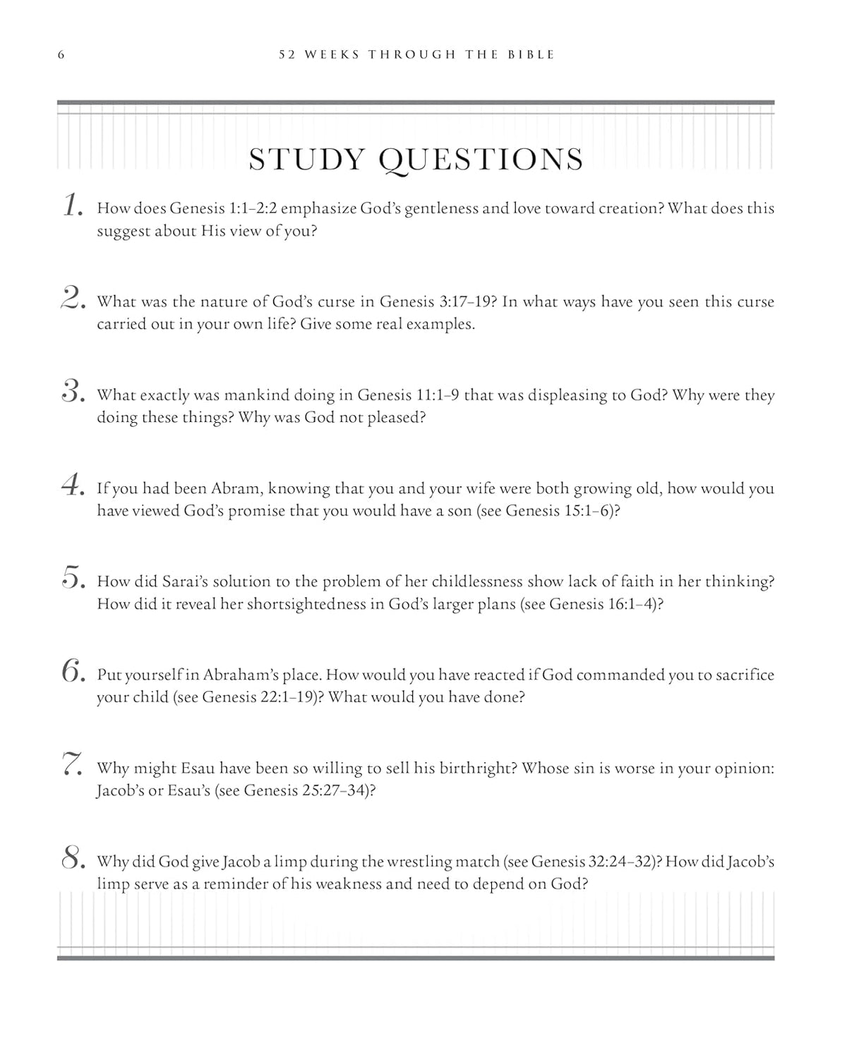 52 Weeks through the Bible: A Year-Long Bible Study for Men and Women