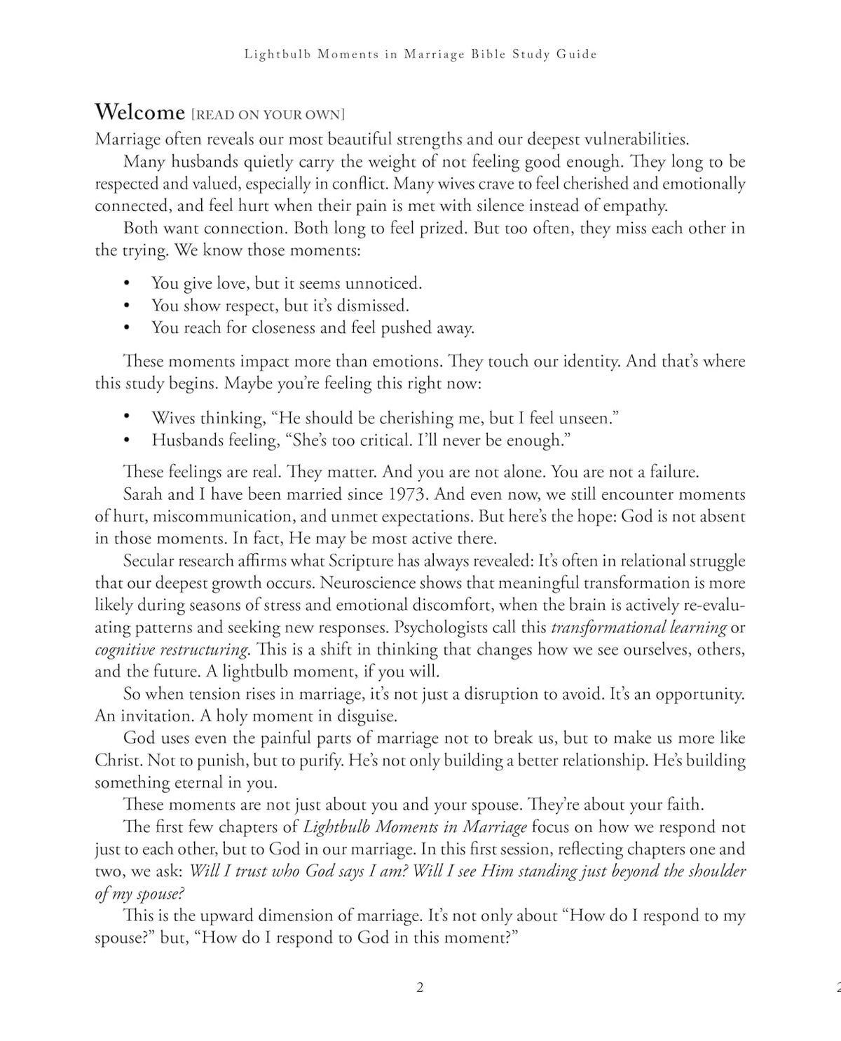 Lightbulb Moments in Marriage Bible Study Guide plus Streaming Video: 12 Biblical Perspectives for Successful and Satisfied Couples