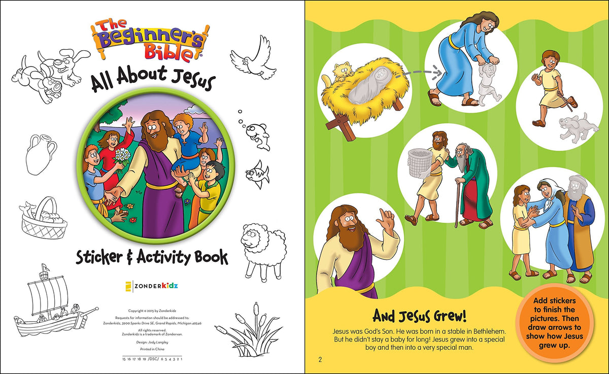 The Beginner's Bible All About Jesus Sticker and Activity Book