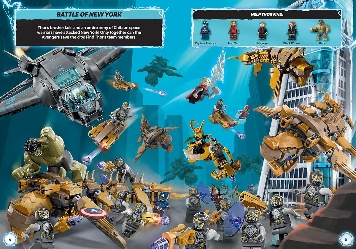 LEGO Marvel: Thor’s Heroic Adventures Seek and Find Sticker Activity Book: Includes Thor Minifigure