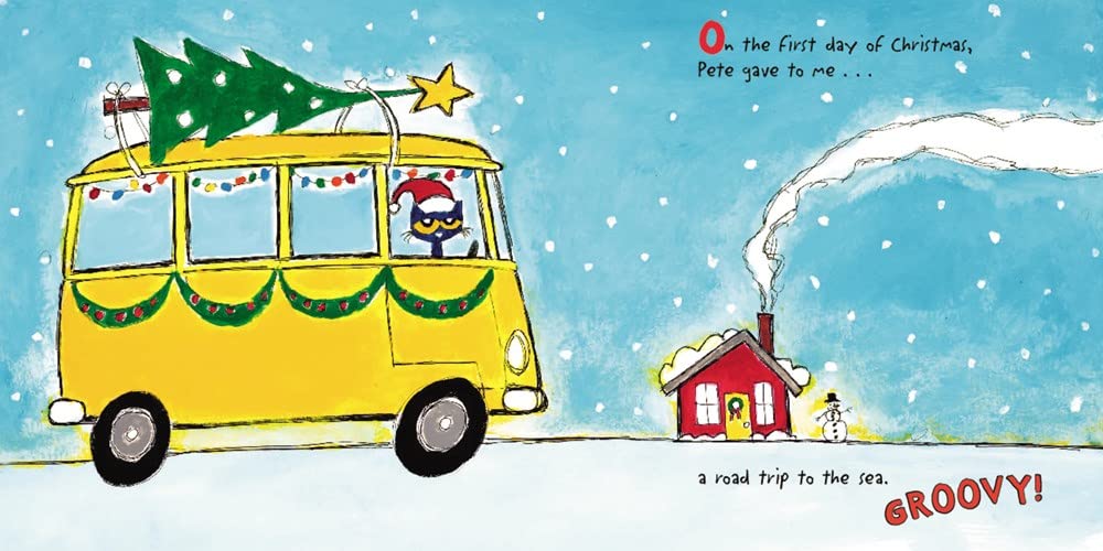 Pete the Cat's 12 Groovy Days of Christmas Gift Edition: Includes Stickers and Holiday Cards! A Christmas Holiday Book for Kids