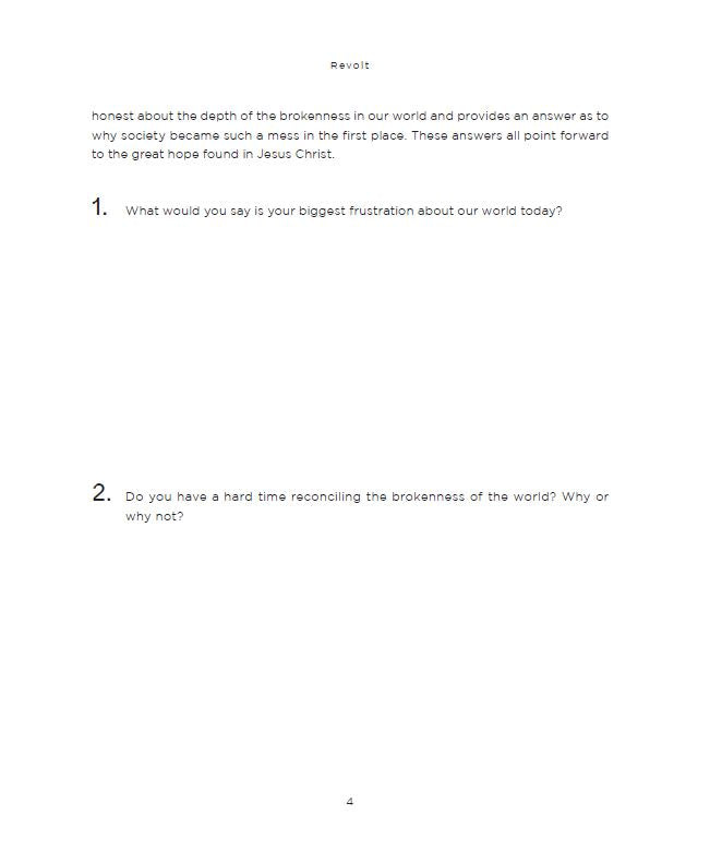Revolt Bible Study Guide: The Story of God’s Pursuit of Imperfect People