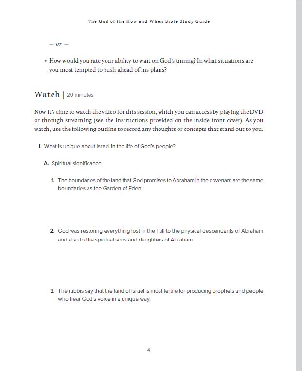 The God of the How and When Bible Study Guide plus Streaming Video