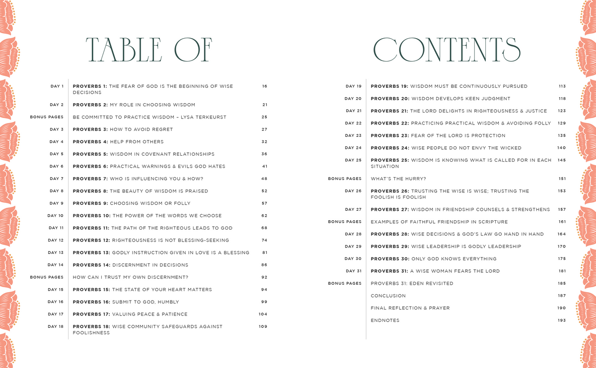 31 Days Through Proverbs: Wisdom for Every Day
