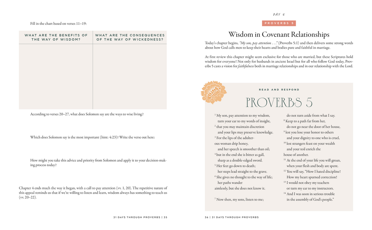 31 Days Through Proverbs: Wisdom for Every Day