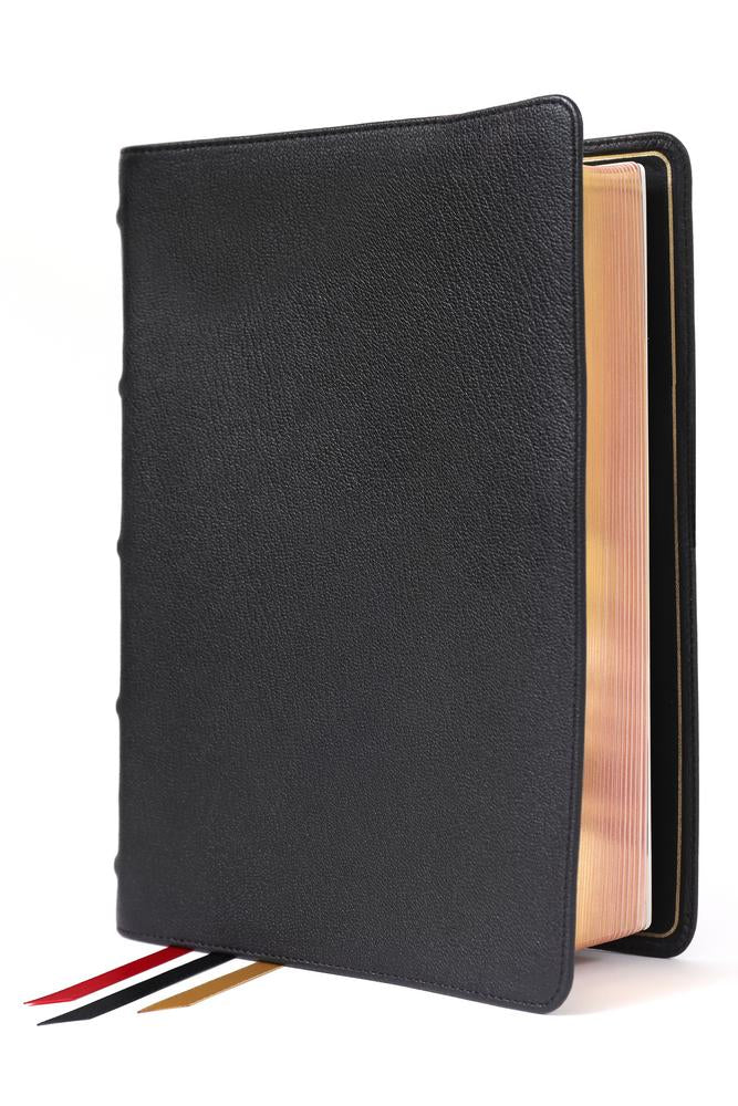 NKJV, Thompson Chain-Reference Bible, Premium Goatskin Leather, Black, Premier Collection, Black Letter, Art Gilded Edges, Comfort Print