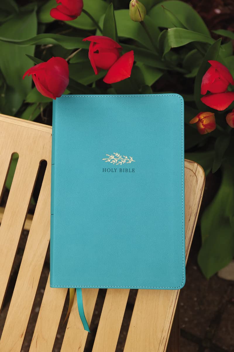 NIV, Women's Devotional Bible (By Women, for Women), Large Print, Leathersoft, Teal, Comfort Print