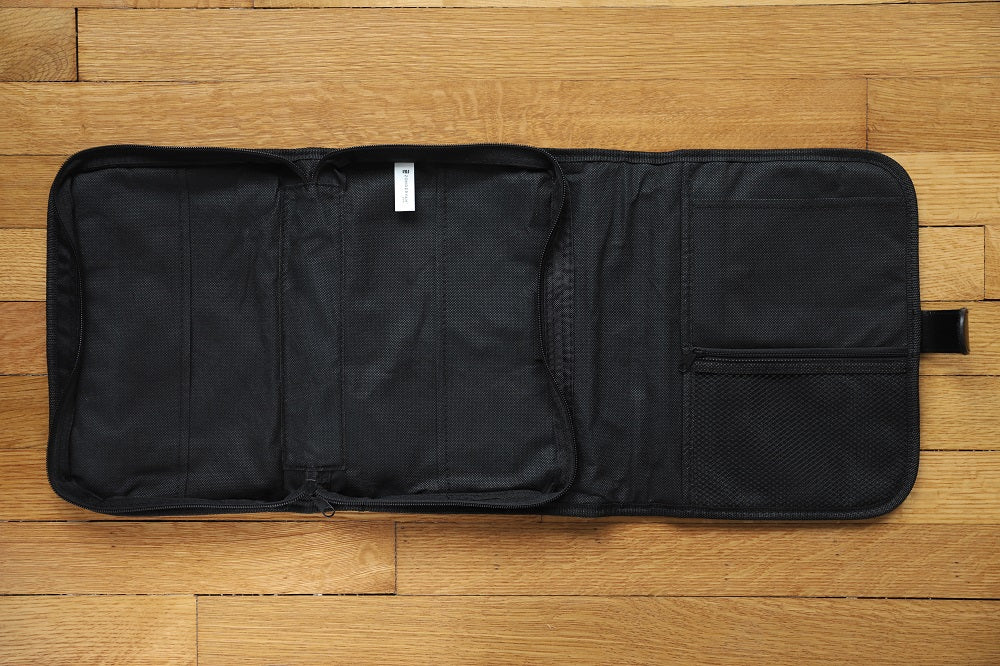 Tri-Fold Bible Cover, Bible Study Organizer, Secure Closure, Nylon, Black, XXL [up to 10 5/8" tall, 7 1/2" wide, and 2 1/2" deep]