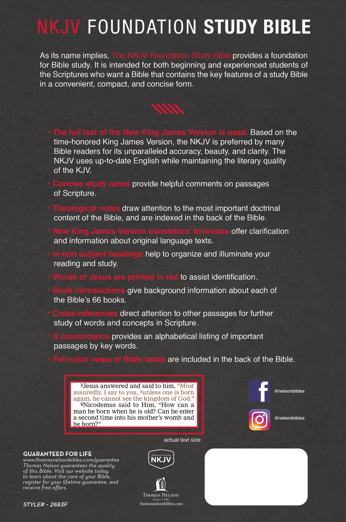 NKJV, Foundation Study Bible, Red Letter Edition: Holy Bible, New King James Version