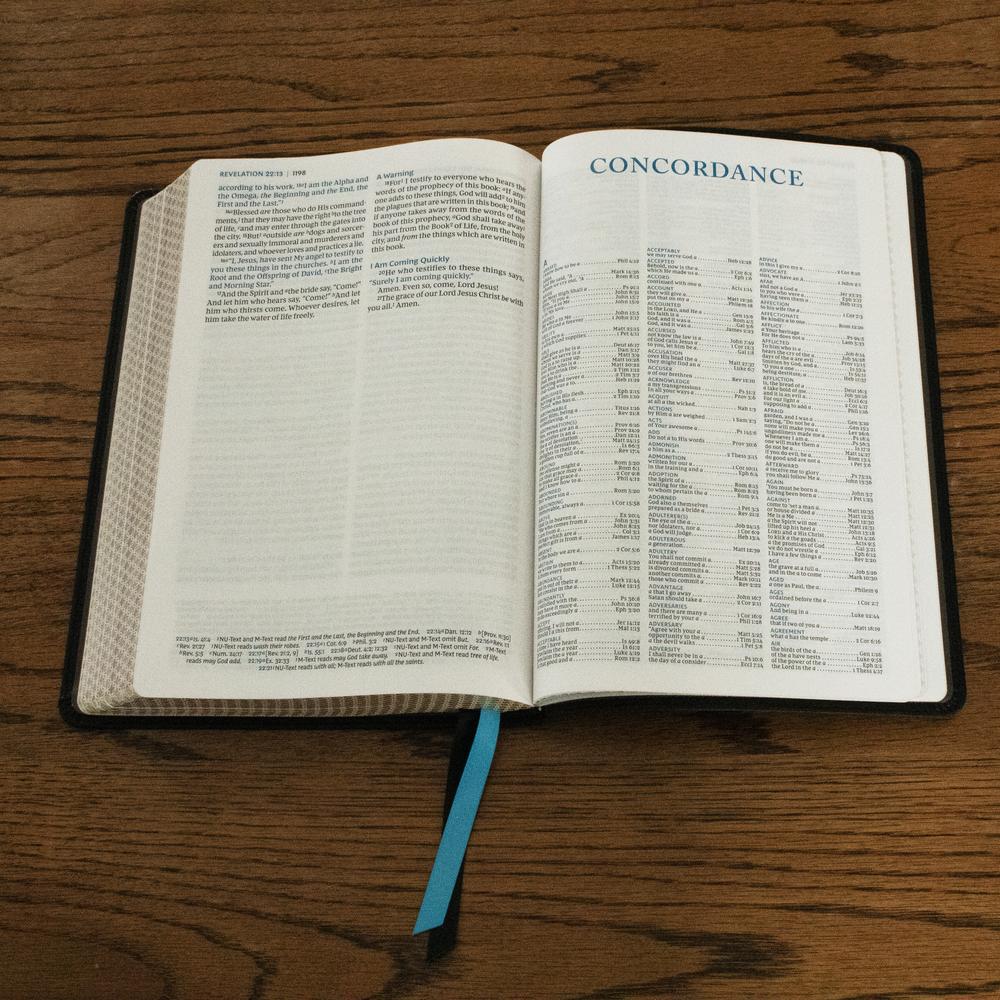 NKJV, Large Print Thinline Reference Bible, Blue Letter, Maclaren Series, Comfort Print: Holy Bible, New King James Version