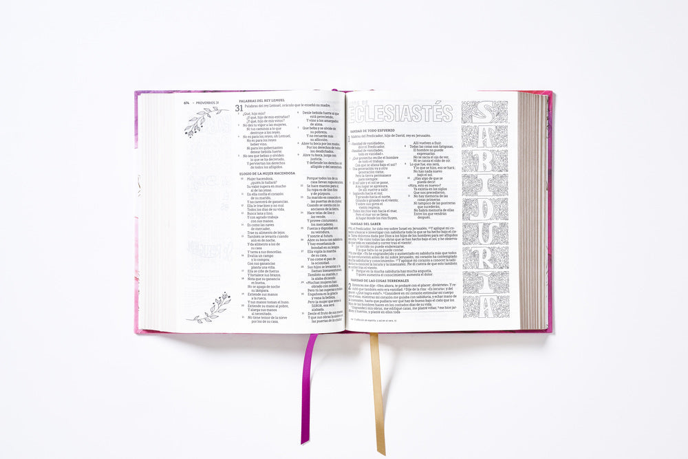 NBLA, Biblia Edición Artística Ilustrada, Palabras de Jesús en Rojo