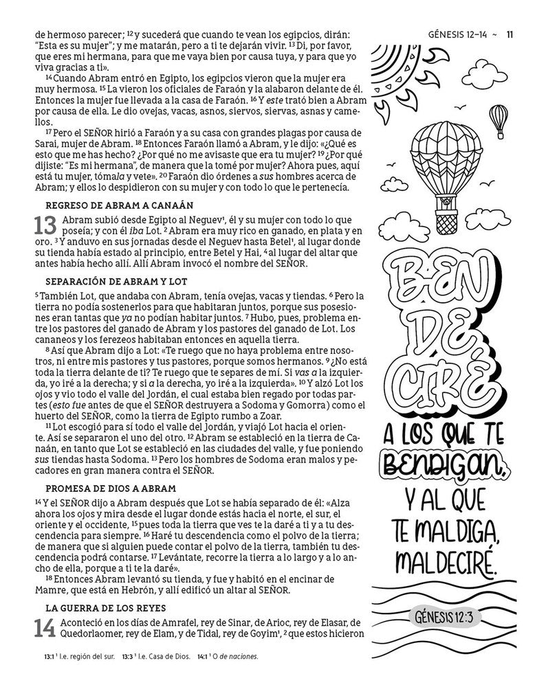 NBLA, Biblia Edición Artística Ilustrada, Palabras de Jesús en Rojo