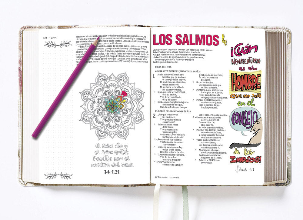 NBLA, Biblia Edición Artística Ilustrada, Palabras de Jesús en Rojo