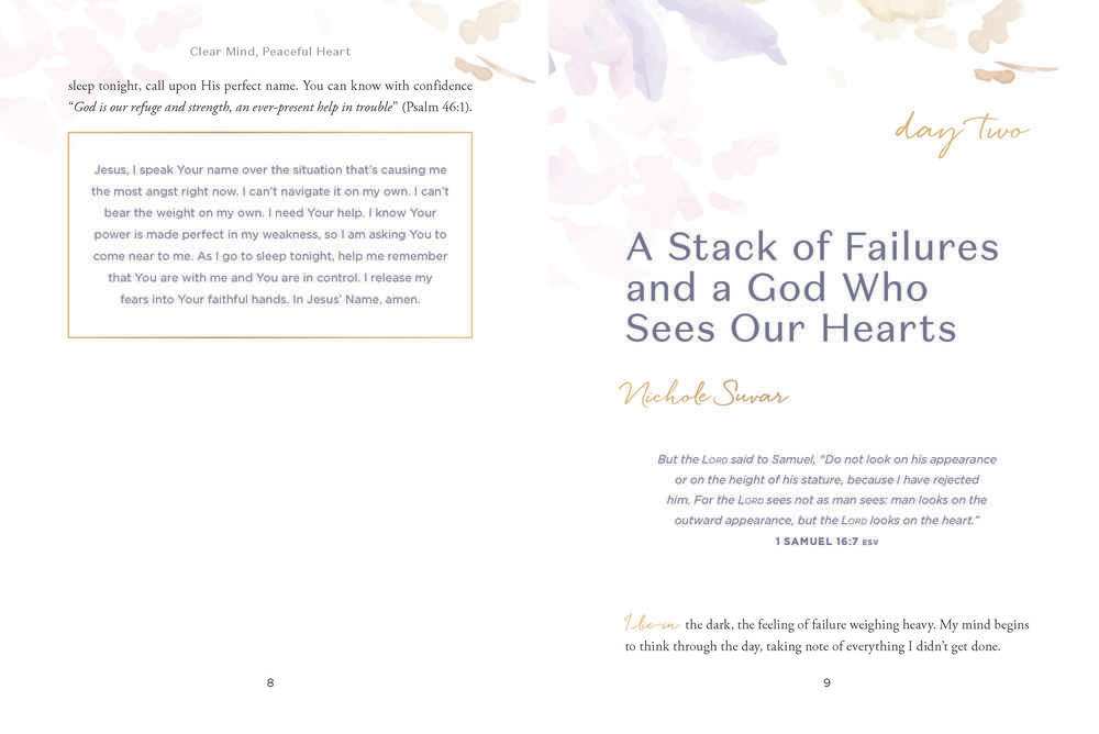 Clear Mind, Peaceful Heart: 50 Devotions for Sleeping Well in a World Full of Worry (A 50-Day Devotional)