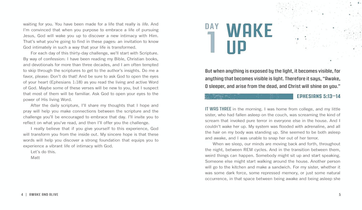Awake and Alive: A 30-Day Challenge to Revive Your Faith (A Daily Devotional)