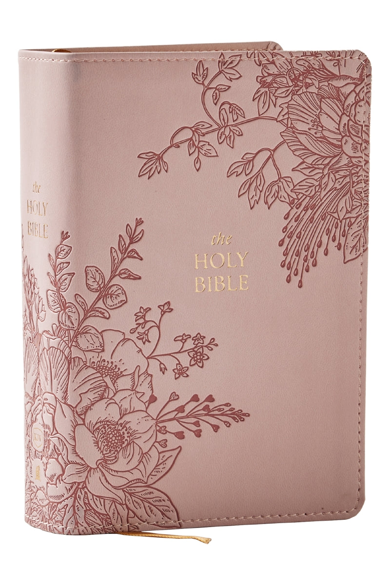 KJV Compact Large Print Bible, Pink Leathersoft, Red Letter, Comfort P
